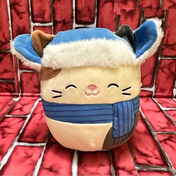 Squishmallows Winter Cam The Cat in Trapper Hat plush toy - Picture 1 of 8